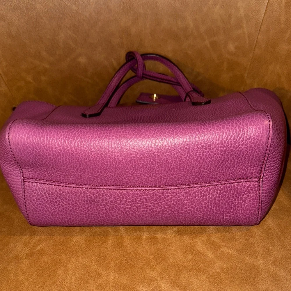 Gucci Dollar Calfskin Purple Leather Medium Satchel
